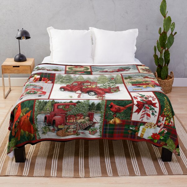 Item preview, Red Truck With Christmas Tree Take A Little Christmas With You Wherever You Go designed and sold by HelgaSchwarz.