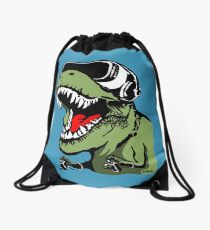 VR T-rex Drawstring Bag