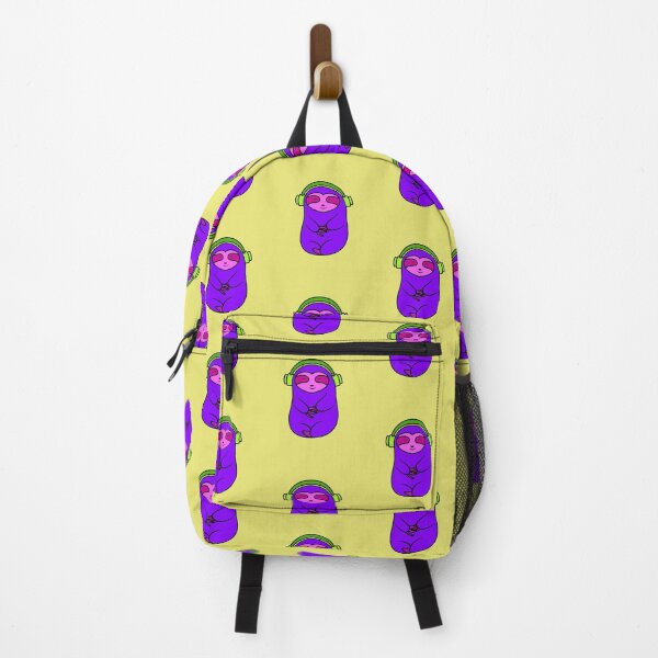 Item preview, Happy Purple Sloth Listening to Music designed and sold by SubtleSplit.