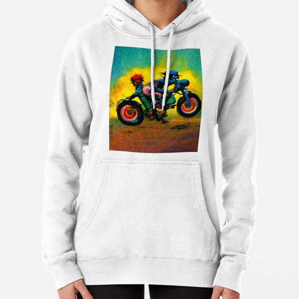 Biker Pullover Hoodie