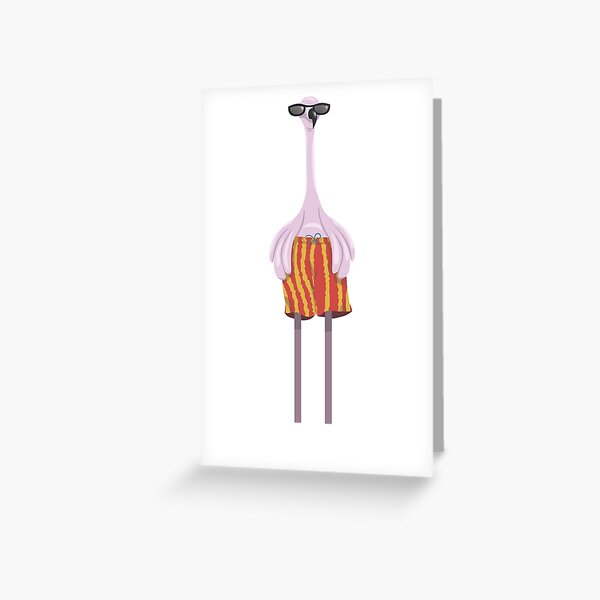Item preview, Flamingo in swimming trunks and sunglasses in summer designed and sold by Art-of-Rory.
