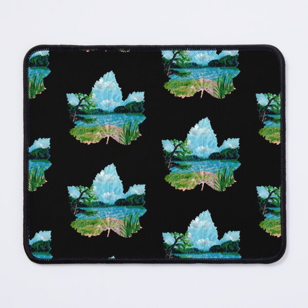 Item preview, Summer Beach Painting on Redcurrant Leaf designed and sold by Ivy Lily Art.