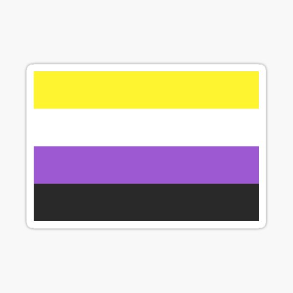 LGBTQ Landscape Subtle Non Binary Landscape Water Resistant Sticker Pride Flag Decal