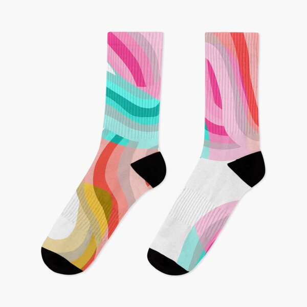 Item preview, Neon Pastel Rainbows Dance - abstract and colourful art designed and sold by Dominiquevari.