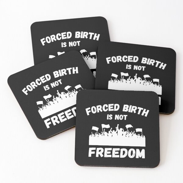 Item preview, Forced Birth Is Not Freedom Abortion Womens Rights Black Text designed and sold by med-artist.