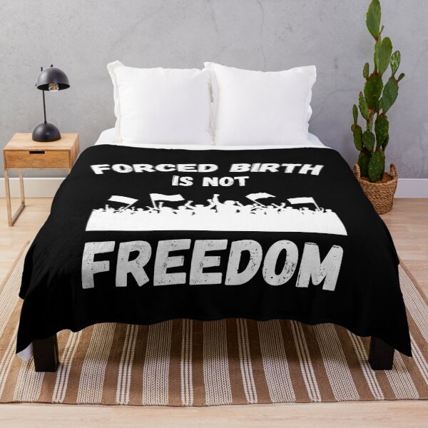 Item preview, Forced Birth Is Not Freedom Abortion Womens Rights Black Text designed and sold by med-artist.