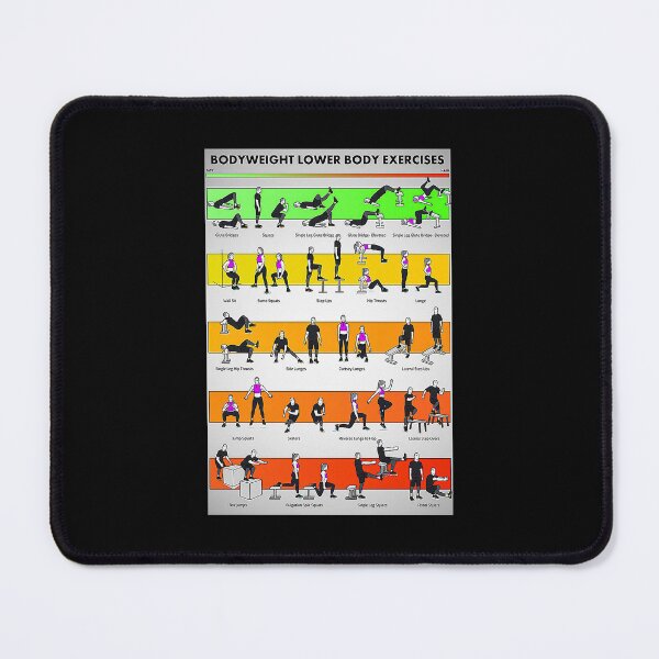 Item preview, Lower bodyweight workout exercises art designed and sold by cevyl49.