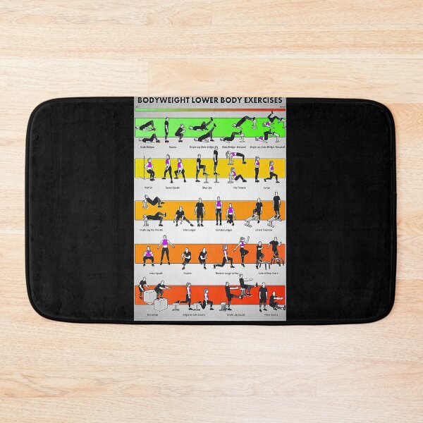 Item preview, Lower bodyweight workout exercises art designed and sold by cevyl49.