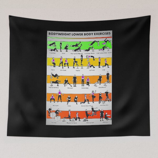 Item preview, Lower bodyweight workout exercises art designed and sold by cevyl49.