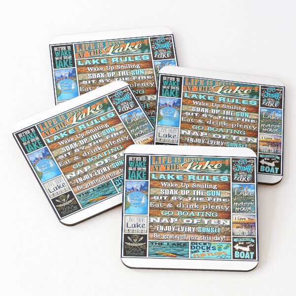 Item preview, Life Is Better At The Lake-At The Lake Every Hour Is Happy Hour designed and sold by AlbredaAE.