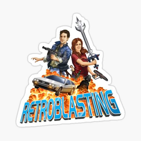 RetroBlasting Prestige Logo by Harry Partridge Sticker