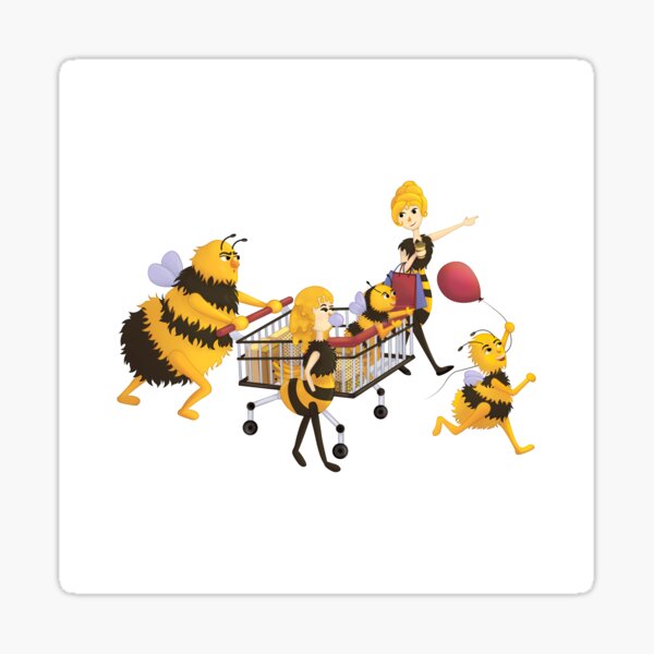 Item preview, A family of bees is shopping in a store designed and sold by Art-of-Rory.