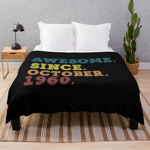 Item preview, Awesome Since October 1960 Retro Vintage 62nd Birthday Gift designed and sold by designbychow.