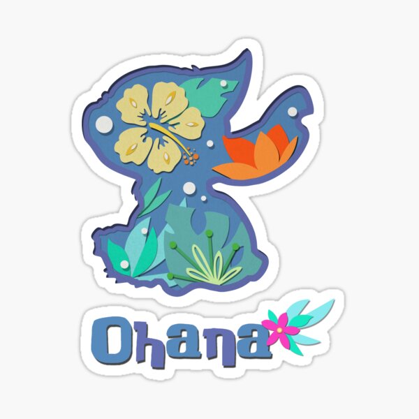 Vista previa del artículo con la obra «Silueta Ohana», diseñado y vendido por Retrogecko.