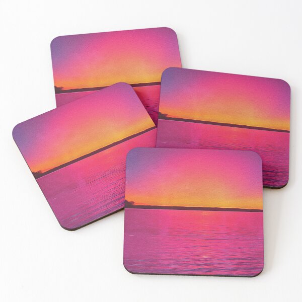 Item preview, Beach Pink Sunset - Oil Painting designed and sold by Unaiza Khalid.