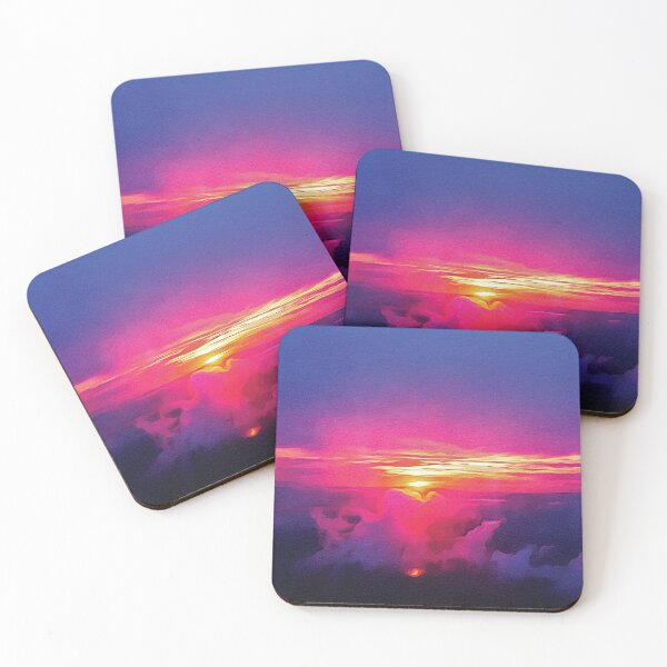 Item preview, Blue Clouds with Pink Sunset - Oil Painting designed and sold by Unaiza Khalid.