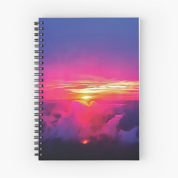 Item preview, Blue Clouds with Pink Sunset - Oil Painting designed and sold by Unaiza Khalid.