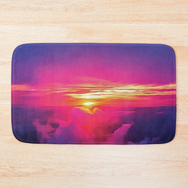 Item preview, Blue Clouds with Pink Sunset - Oil Painting designed and sold by Unaiza Khalid.