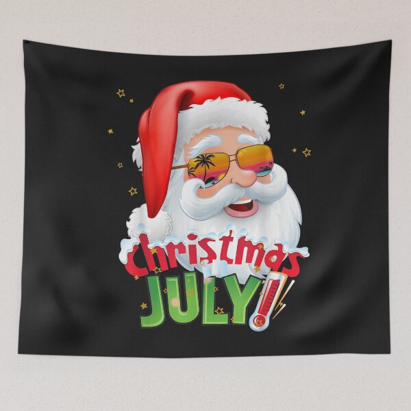 Item preview, Funny Christmas in July Shirt Summer Santa Sunglasses Xmas T-Shirt designed and sold by Bobby-Bancel.