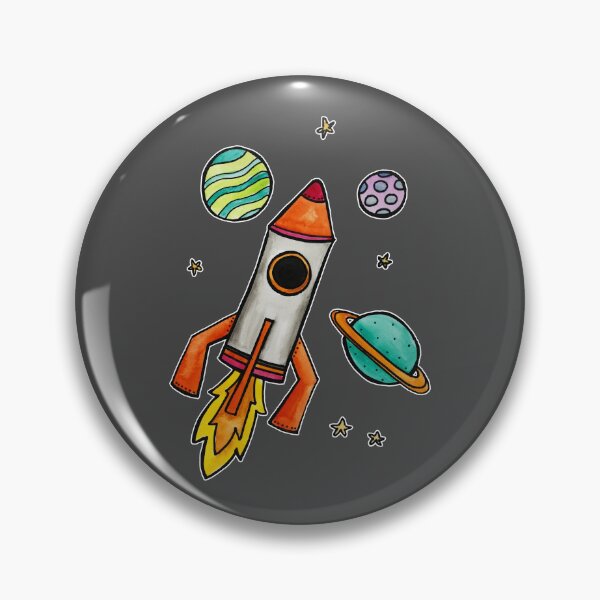 Item preview, Watercolor Rocket Ship designed and sold by kmstudio.