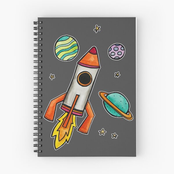 Item preview, Watercolor Rocket Ship designed and sold by kmstudio.