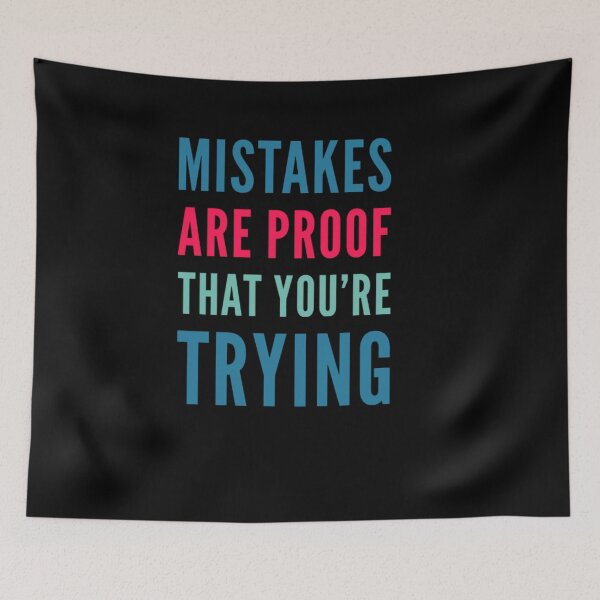 Item preview, Mistakes are proof that your'e trying Essential retro Tshirt designed and sold by Hema Thilakaratne.