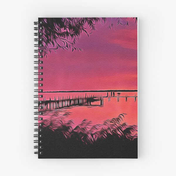 Item preview, Bridge by the Lake on Sunset - Oil Painting designed and sold by Unaiza Khalid.
