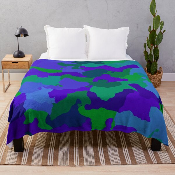 Item preview, Camouflage - Cobalt Blue designed and sold by TotallyRetroArt.