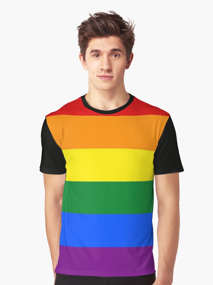 LGBT USA rainbow flag shirt - Limotees