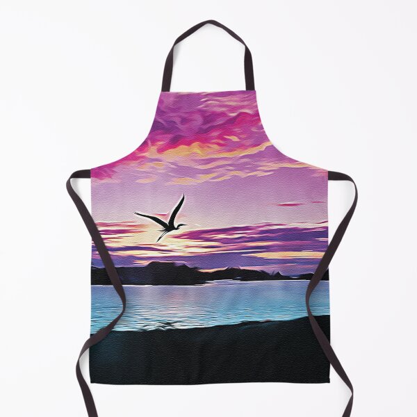 Item preview, Crane Flying on Lake Sunset - Oil Painting designed and sold by Unaiza Khalid.