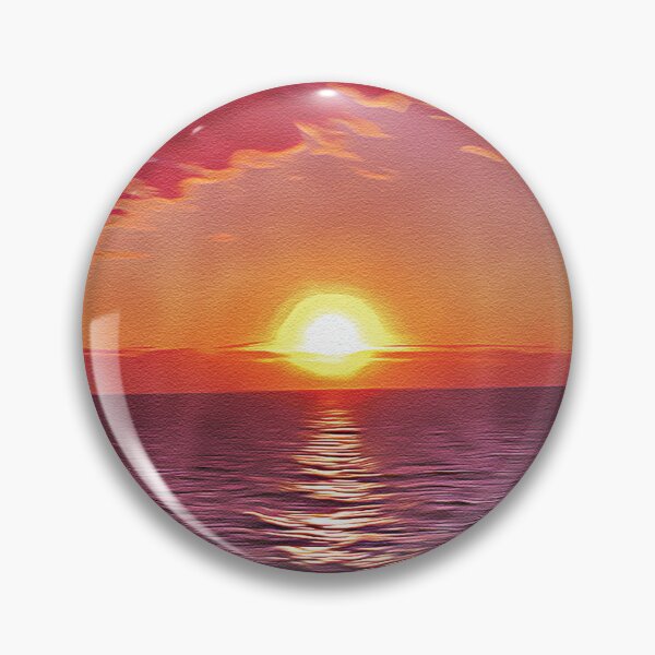 Item preview, Dark Pink Sunset on a Beach - Oil Painting designed and sold by Unaiza Khalid.