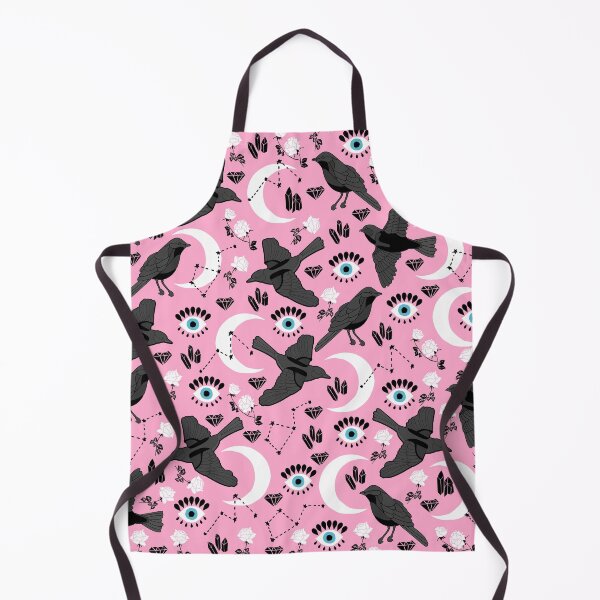 Item preview, Black Raven, Moon and Roses on Pink Background designed and sold by kapotka.