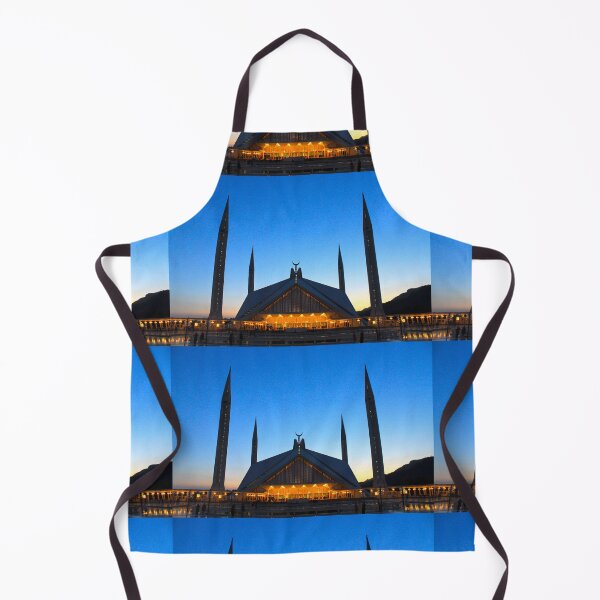 Item preview, Faisal Masjid/ mosque in Islamabad in evening with lights designed and sold by SemDesigns1.