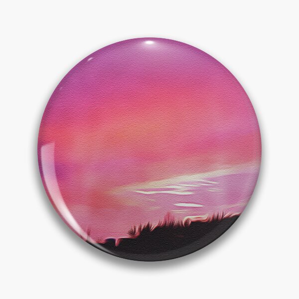 Item preview, Farm by the Lake - Purple Sunset - Oil Painting designed and sold by Unaiza Khalid.