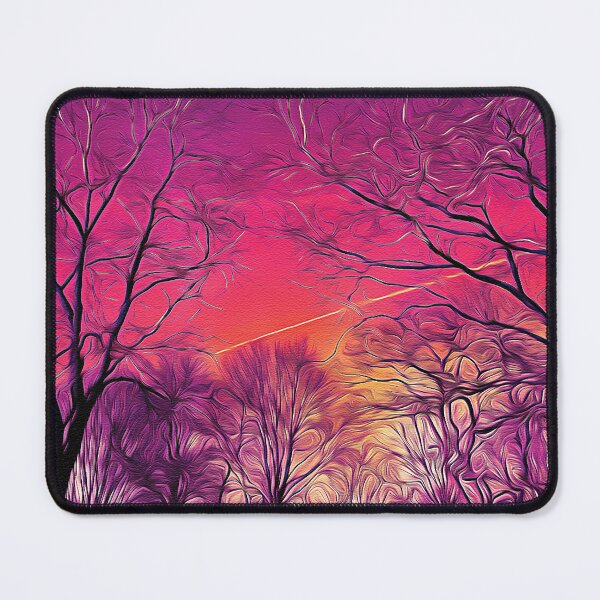 Item preview, Lonely Forest Sunset - Oil Painting designed and sold by Unaiza Khalid.