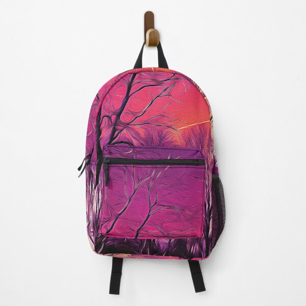Item preview, Lonely Forest Sunset - Oil Painting designed and sold by Unaiza Khalid.