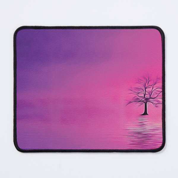 Item preview, Lonely Tree Island - Pink Sunset - Oil Painting designed and sold by Unaiza Khalid.