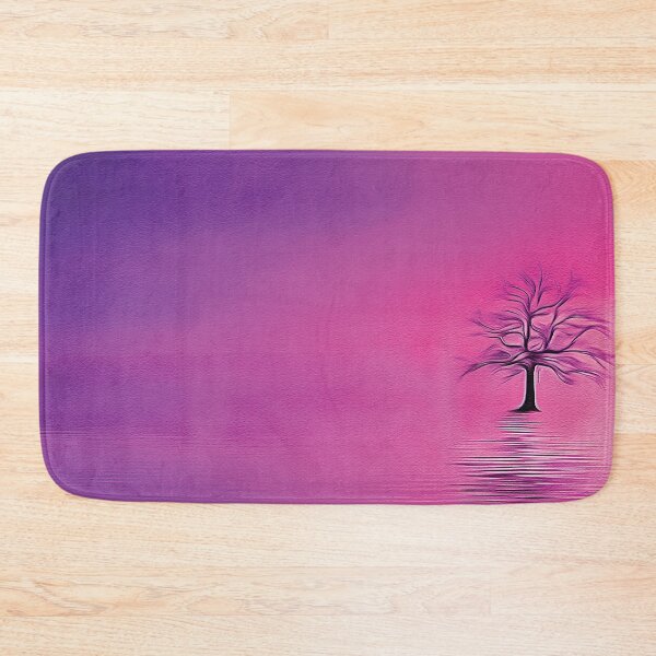 Item preview, Lonely Tree Island - Pink Sunset - Oil Painting designed and sold by Unaiza Khalid.