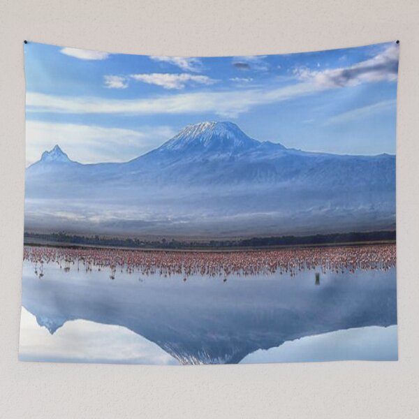 Item preview, Cute View Of Mt. Kilimanjaro and Flamingos on  the lake designed and sold by lets-travel.