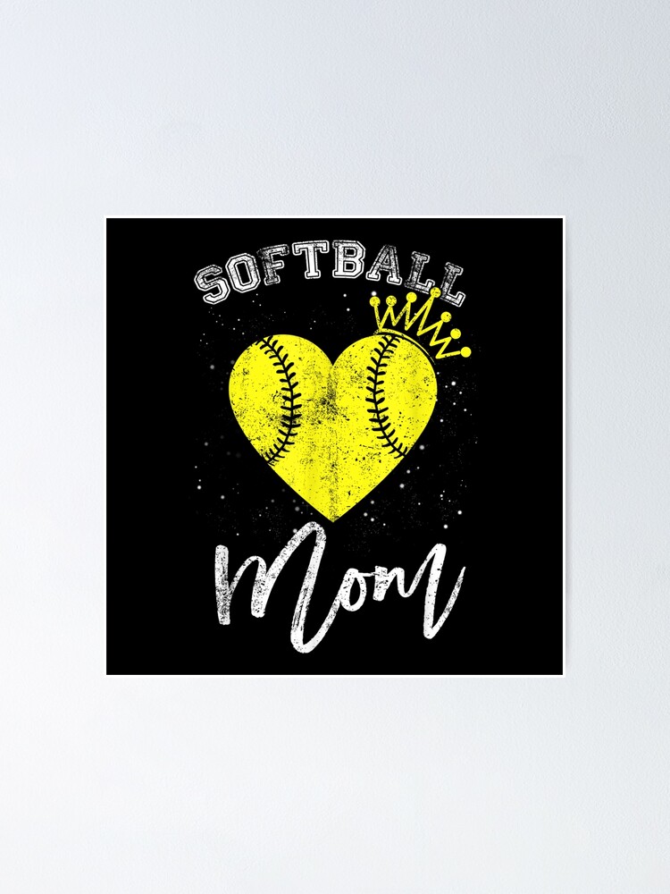 Game Day Baseball Life Softball Life Mom Mothers Day Leopard Poster