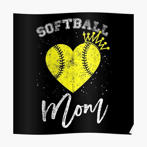 Baseball Mom Leopard Softball Bandana Happy Mother's Day Poster