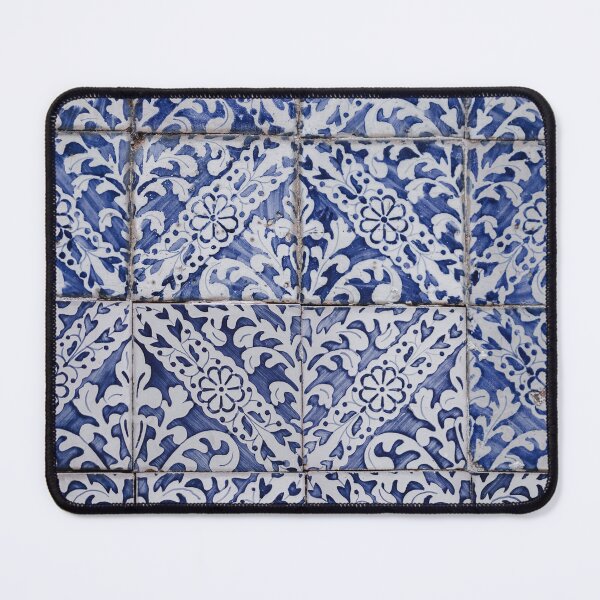 Item preview, Portuguese Tiles Pattern - Azulejo Blue and White Floral Leaf Design designed and sold by idovedesign.