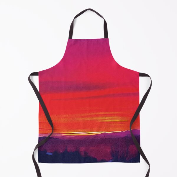 Item preview, Orange Pink Sunset in Mountains - Oil Painting designed and sold by Unaiza Khalid.