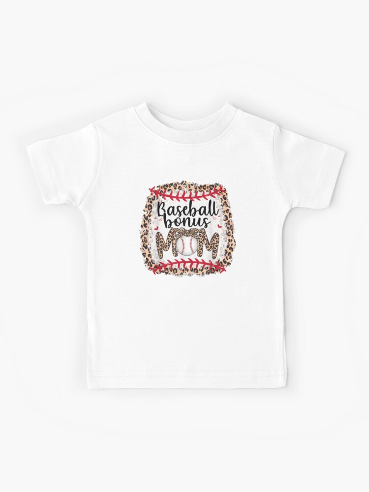Bleached Baseball Bonus Mom Life Baseball Mom Mother's Day Kids T-Shirt  for Sale by v18korbin