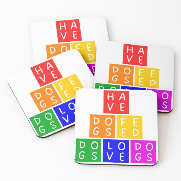 Item preview, Have dogs, feed dogs, love dogs - Pyramid - Basic rainbow colors designed and sold by RainbowWordLand.