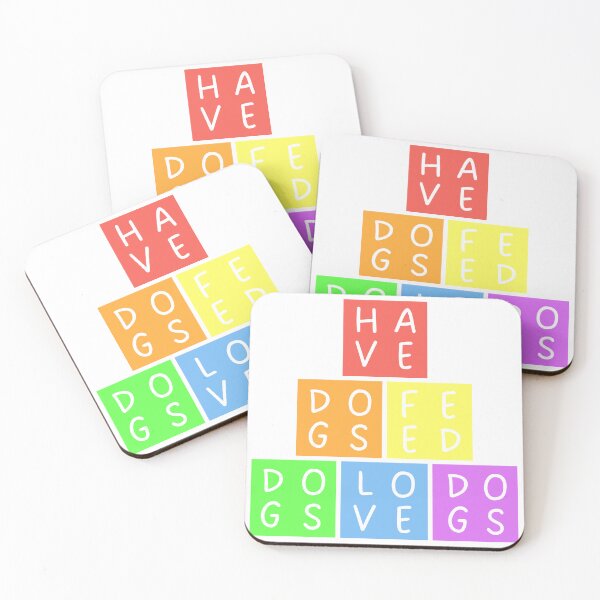 Item preview, Have dogs, feed dogs, love dogs - Pyramid - Pastel colors rainbow designed and sold by RainbowWordLand.