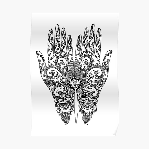 Hands Henna Posters | Redbubble