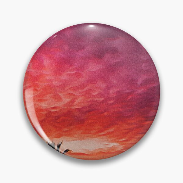 Item preview, Pink Orange Cloudy Sunset - Oil Painting designed and sold by Unaiza Khalid.