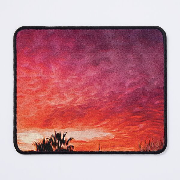 Item preview, Pink Orange Cloudy Sunset - Oil Painting designed and sold by Unaiza Khalid.
