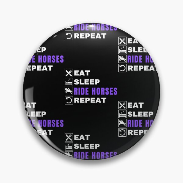 Item preview, Eat Sleep Ride Horses Repeat Pony Funny Horseback Riding Love designed and sold by Kevins16.